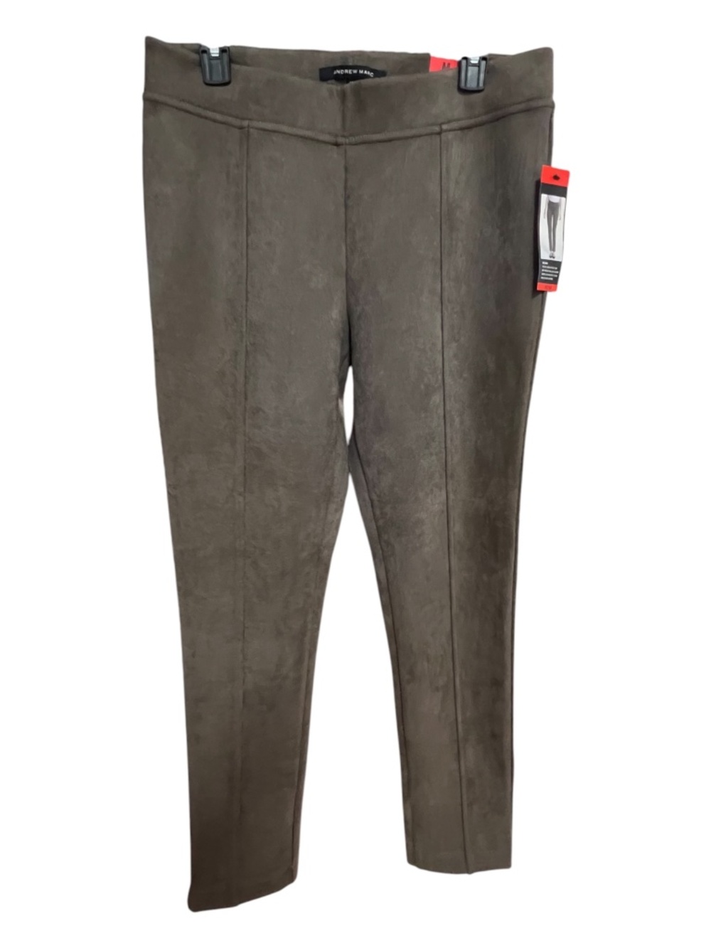 🆕 NWT Andrew Marc Taupe Faux Suede Pull-On Skinny Pants | Size M